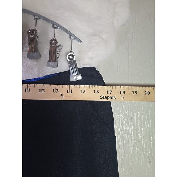 Tahari Alice Flare Slacks Pants Navy Womens 10 Office Career Formal Cocktail - Picture 2 of 6